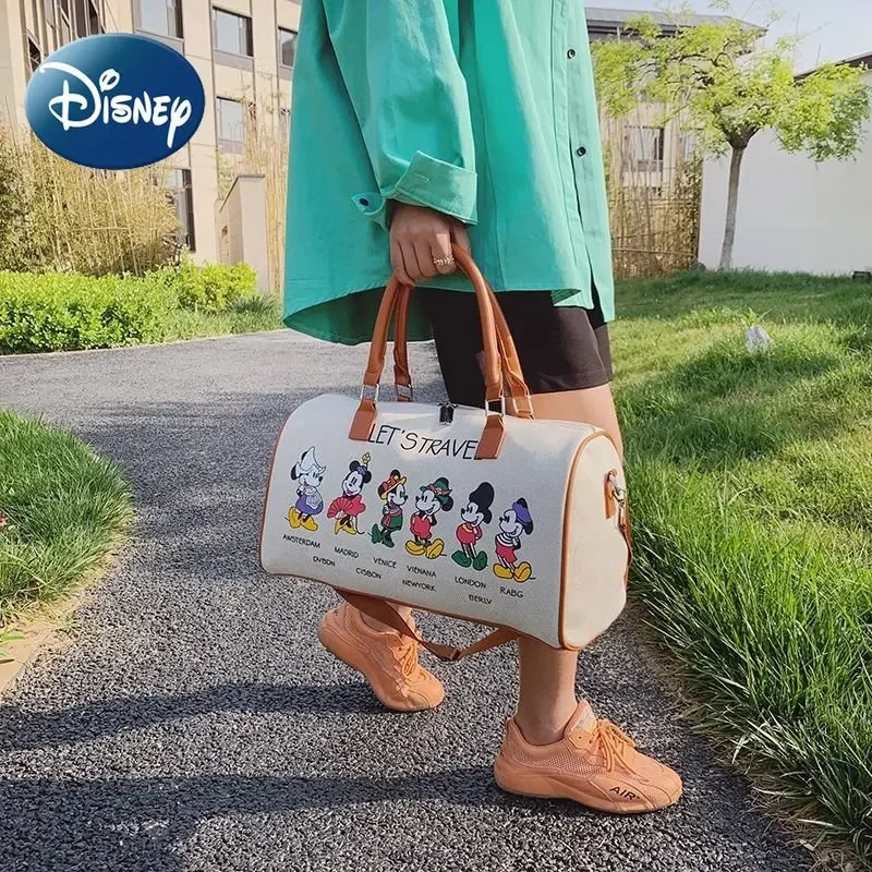 Disney Travel Bag for Women Girl Man Luggage Duffle Bag Tote Mickey Mouse Durable Canvas Large Capacity Cute Fashion Brand