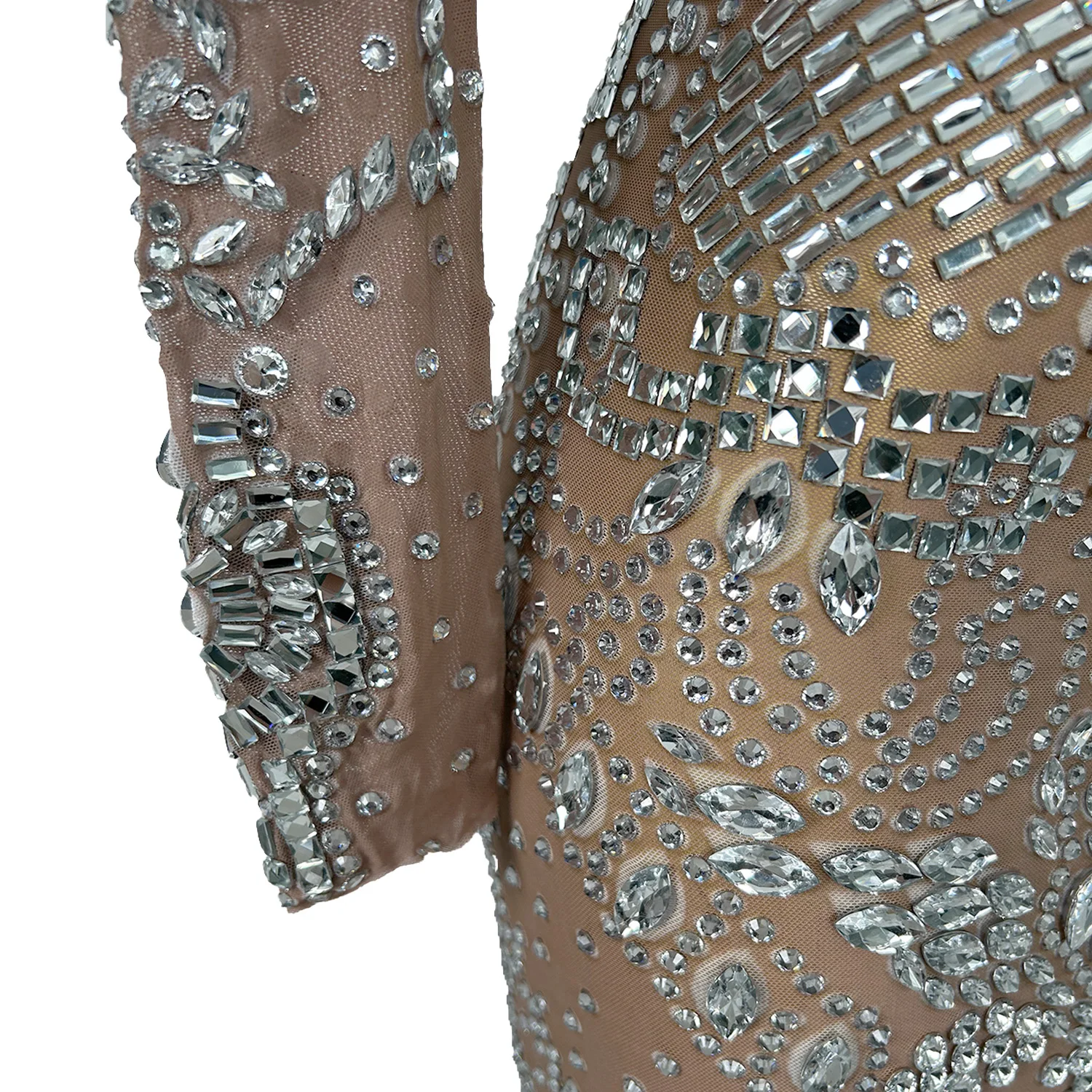 Piaochong-vestido de graduación con borla de cristal brillante para mujer, vestidos de graduación de manga larga, vestido de fiesta de noche de