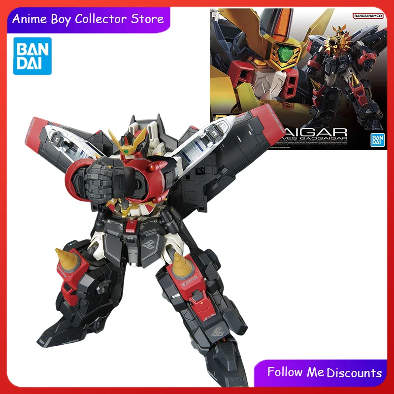 

Bandai Original RG 1/144 Gundam The King of Braves GaogaIgar Anime Action Figures GAOGAIGAR Collectible Model Toys for Boys Gift