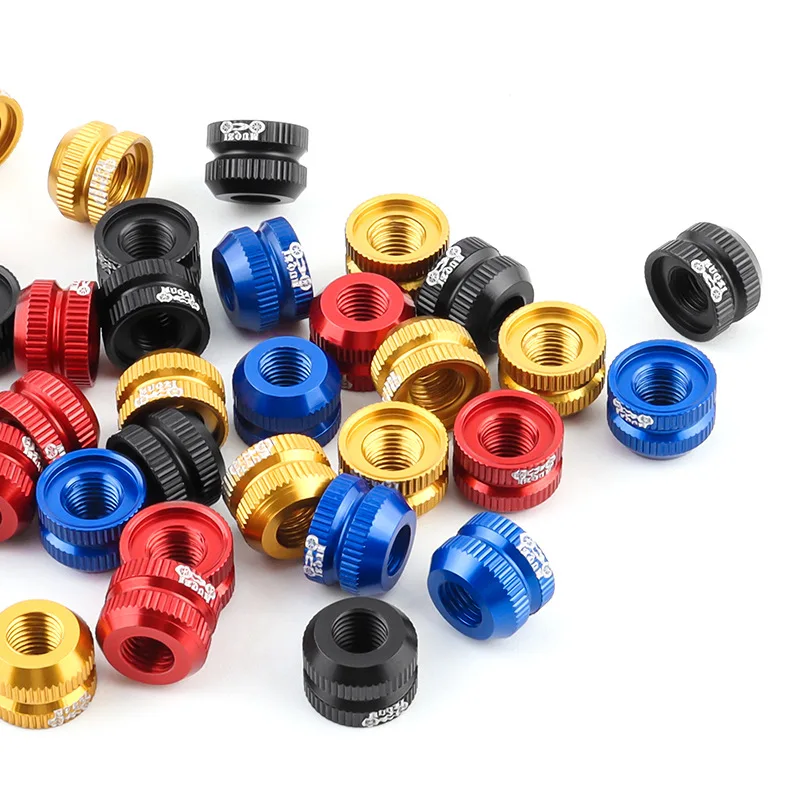 1Set Road Bicycle Presta Valve Nut Vacuum Cruisers Mountain Bikes Tire Air Nozzle Nut Inner Tube Valve Bicycle Accessories