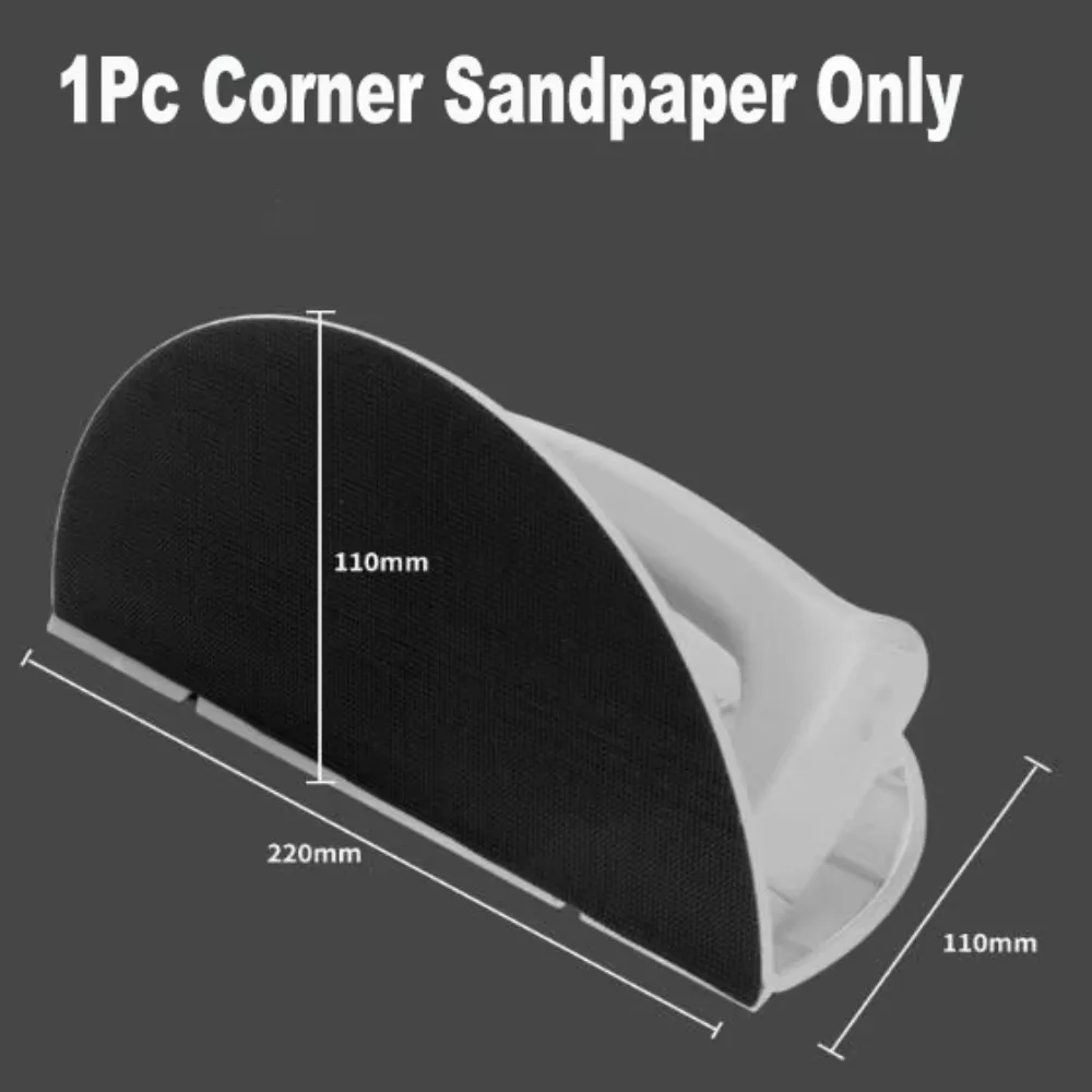

Self-Adhesive Semi Circular Angle Sanding Tool Multifunctional Plastic Hand Grinding Board Reusable Durable Sanding Sandpaper