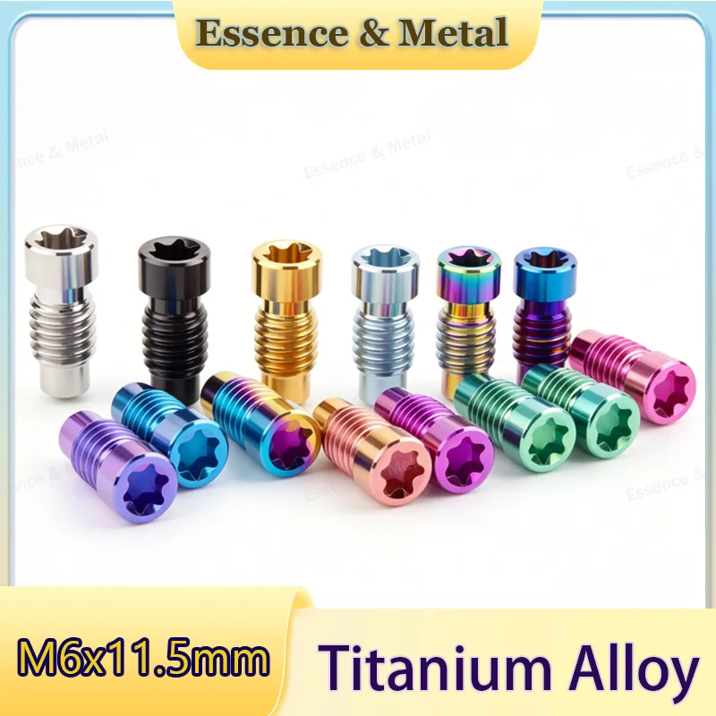 1PCS Titanium Alloy Stud M6 Oil Blocking Screw Oil Drainage Screw Length 11.5mm Suitable for Bicycle Oil Brake XT/XTR No Rust