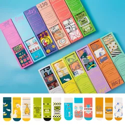 3 Pairs/Box Women Socks Colorful Birthday Gift Box Spring Kawaii New Fashion Personality Soft High Quality Design Socks Cute Art