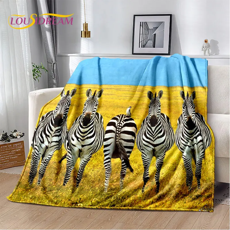 

Wild Animal Zebra Soft Plush Blanket,Flannel Blanket Throw Blanket for Living Room Bedroom Bed Sofa Picnic Cover Bettdecke Kids