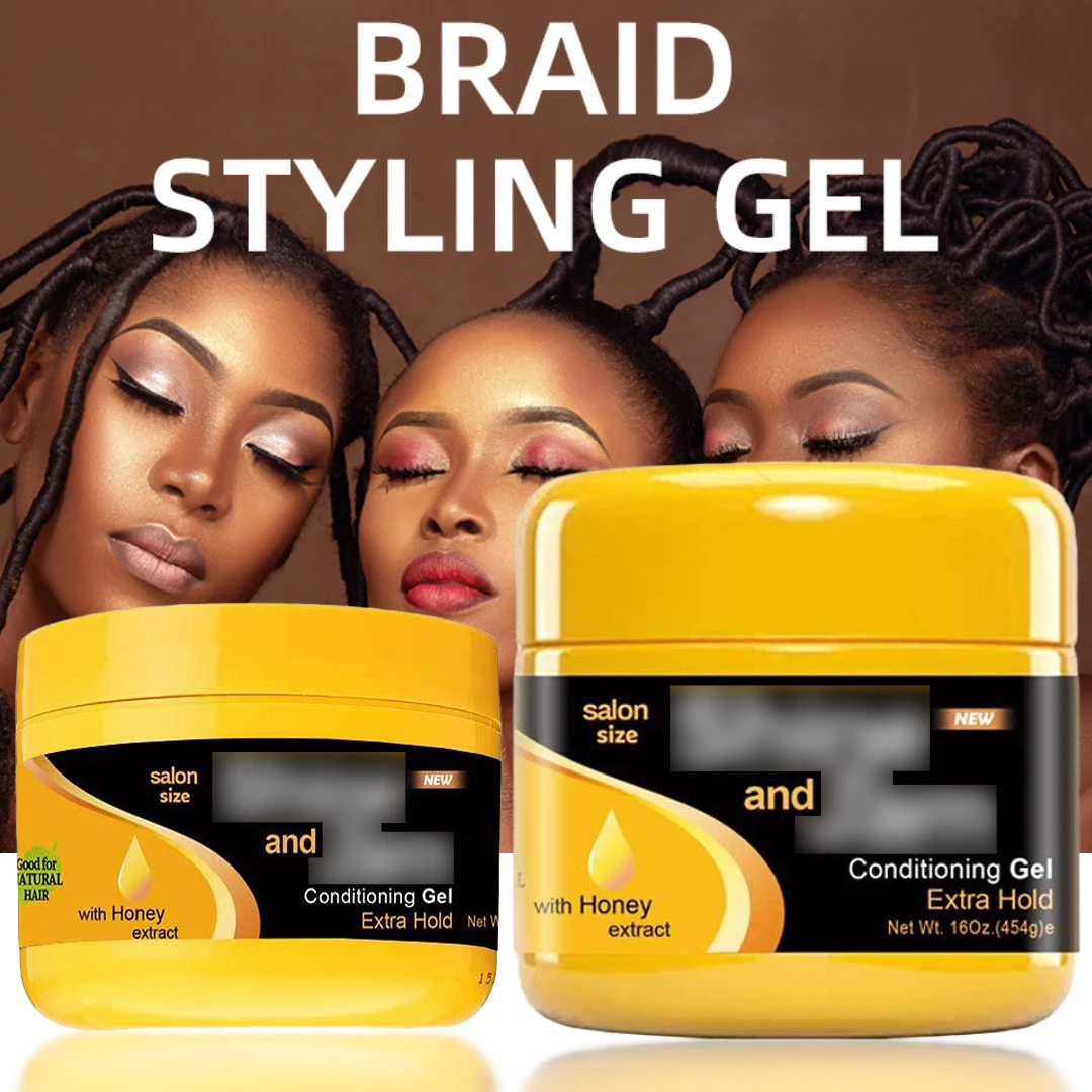 Shine and Jam Braid Gel Tames Frizz Smoothing Gel Good for Twist Locs Edge Control Wax for Women Men Non-greasy Edge Smoother