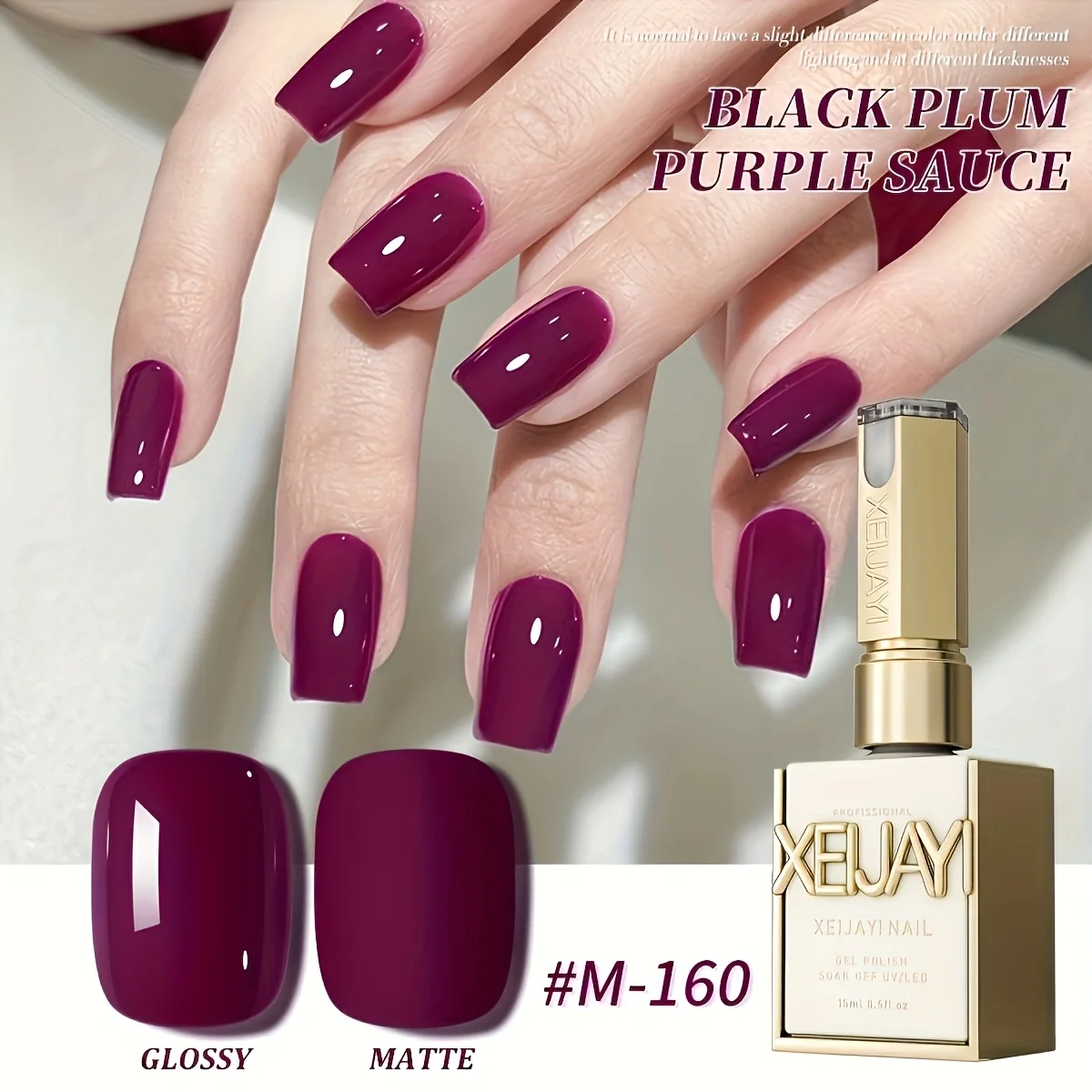 1pc 15ml Reddish Brown Gel Nail Polish Starter Pure Soak Off No Wipe Nail Gel Polish Suitable For All Seasons image 4