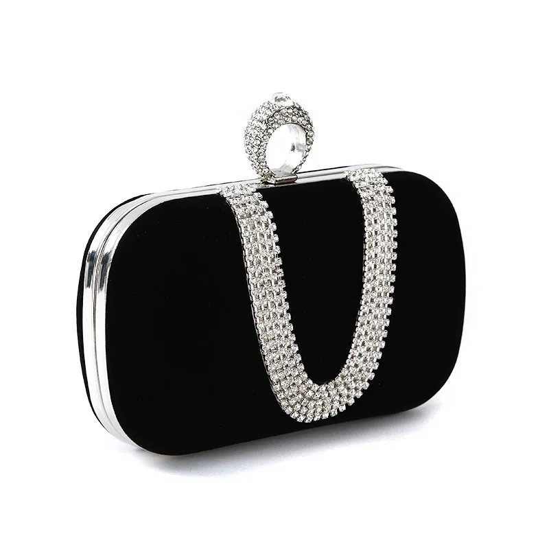 Clutch Purse for Women Evening Bags Small Handbags for Wedding Party Cocktail Prom Faux Suede Crossbody Shoulder Bag