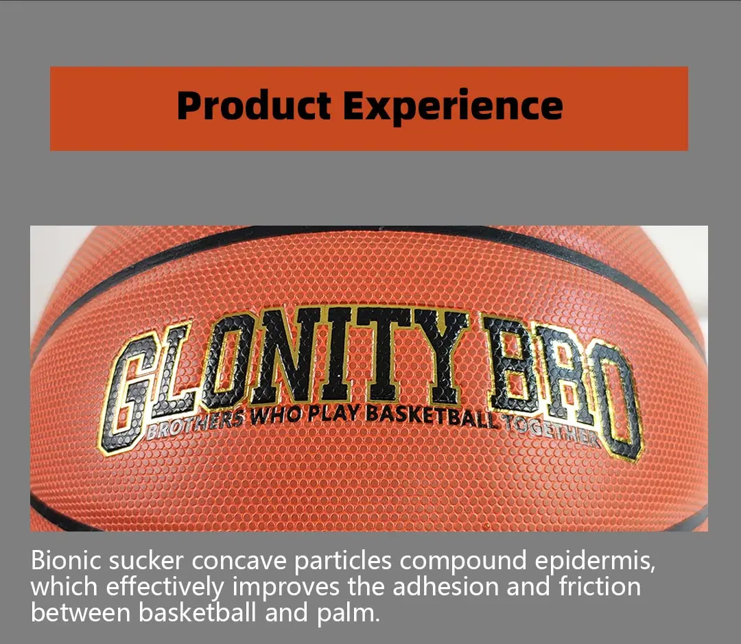 Maßgeschneiderte Basketbälle, Größe 7, Leder, verschleißfest, Spieltraining, Standardball, hochwertige Teambälle für Herren und Damen, Braun – Detail 13