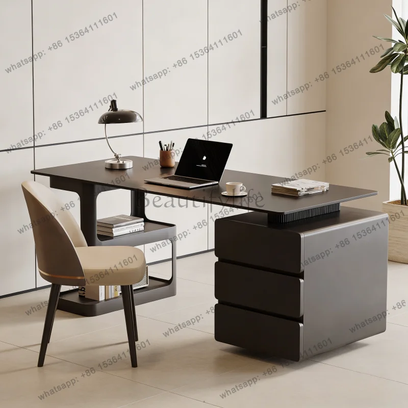 Italian slate desk, living room, modern light luxury, high-end computer desk