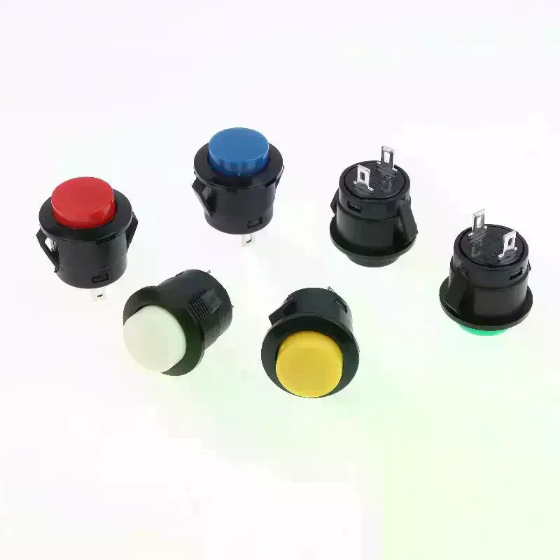 5/10Pcs Momentary Push Button Switch R13-507 16mm Round Switch 2Pins ON-OFF Self-reset Panel Mounting