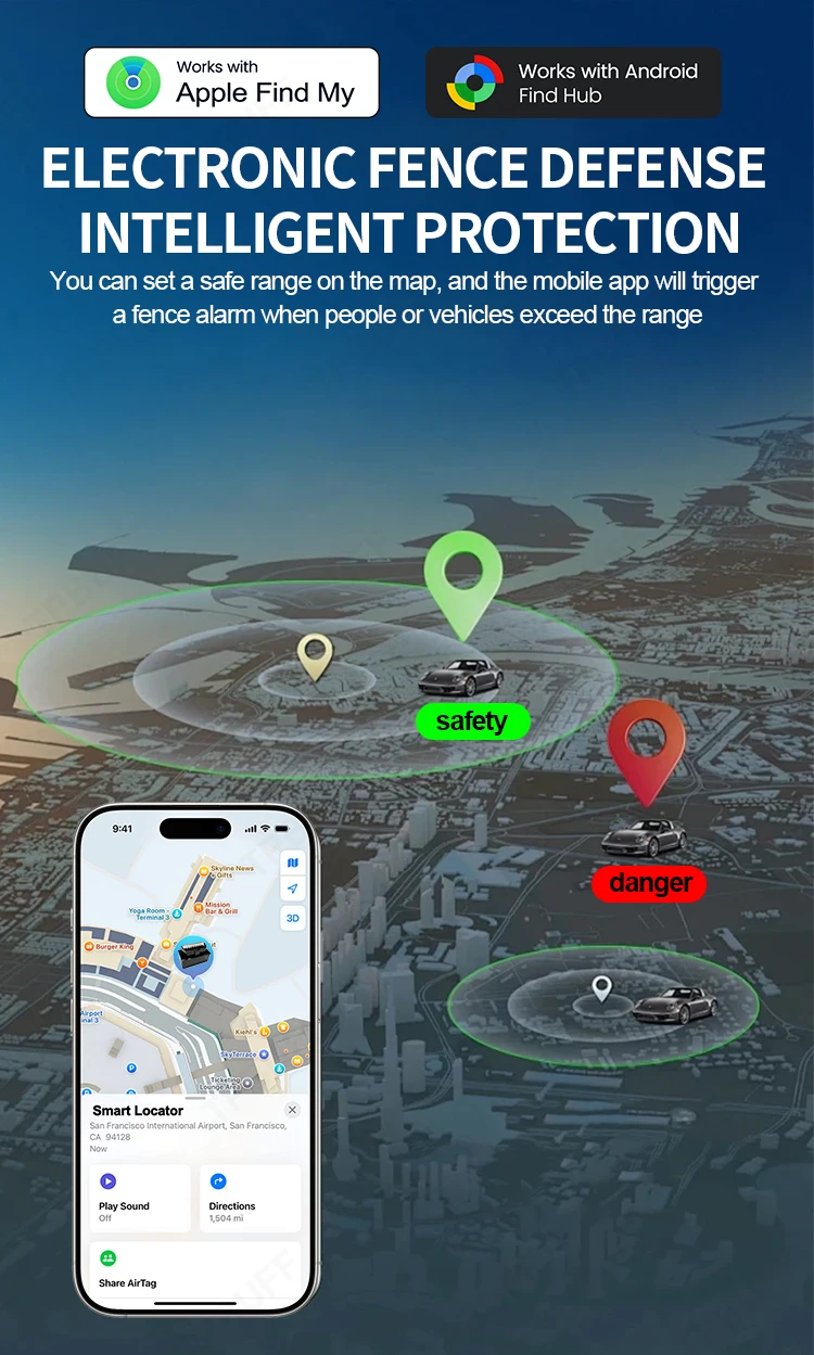 Dual-System Android IOS Google Find My Car OBD für iPhone Kompatibel mit allen Auto-OBD-Ortungsgeräten Überwachungs-Tracker Fahrzeug – Detail 12