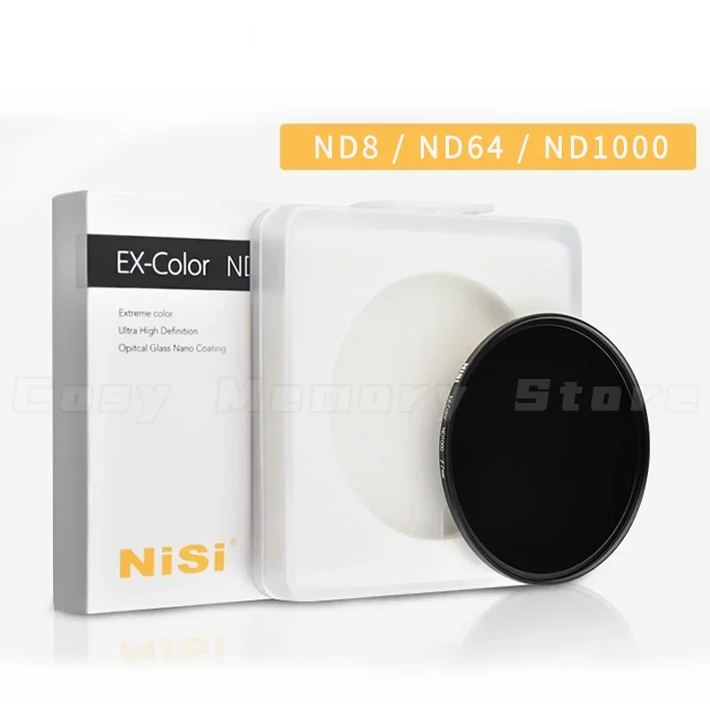 Nisi nd1000 dimmer nd64 nd8 49 52 55 58 72 67mm 77mm 82mm espelho de densidade cinza médio nd filtro de espelho micro filtro de câmera slr