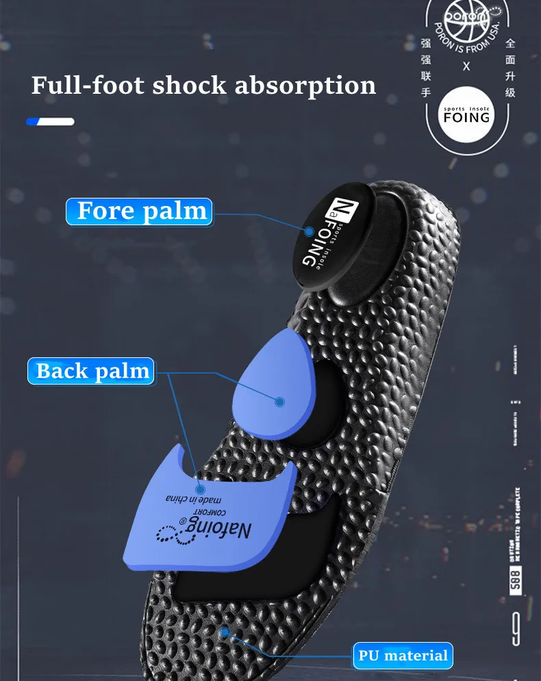 1 Paar höhenvergrößernde Einlegesohlen für Füße, PU-Memory-Schaum-Schuhpolster, atmungsaktive orthopädische Fersenlift-Einlegesohle für die Sport-Laufpflege – Detail 3