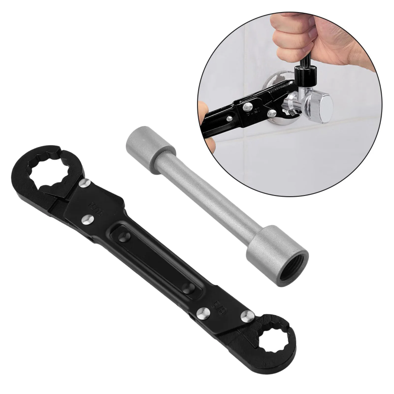

Automatic Adapting Wrench Angle Stop Wrench Ergonomic Handle High-Carbon Steel Long-Lasting Tool Home Renovation