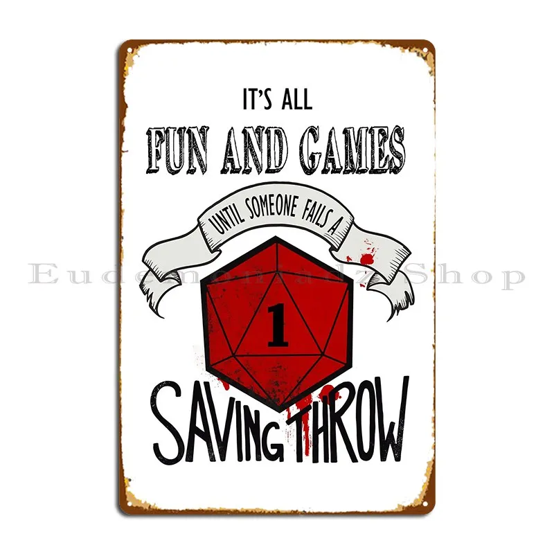 

Its All Fun And Games Metal Plaque Club Cinema Home Garage Personalized Tin Sign Poster