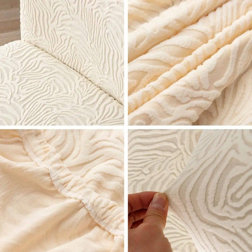 1Pcs Durable Thickened Universal Chair Cover Removable Anti-dirty Stool Slipcover Jacquard Washable Seat Cover for Home Kitchen