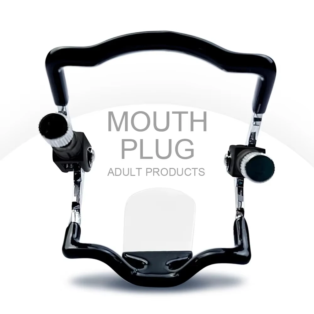 BDSM قابل للتعديل الفم المكونات الرقيق الحلق العميق ضبط النفس منتجات الجنس الكبار عن طريق الفم الجنس ضبط النفس افتتاح المكونات قابلة لإعادة الاستخدام لعبة الجنس الكبار