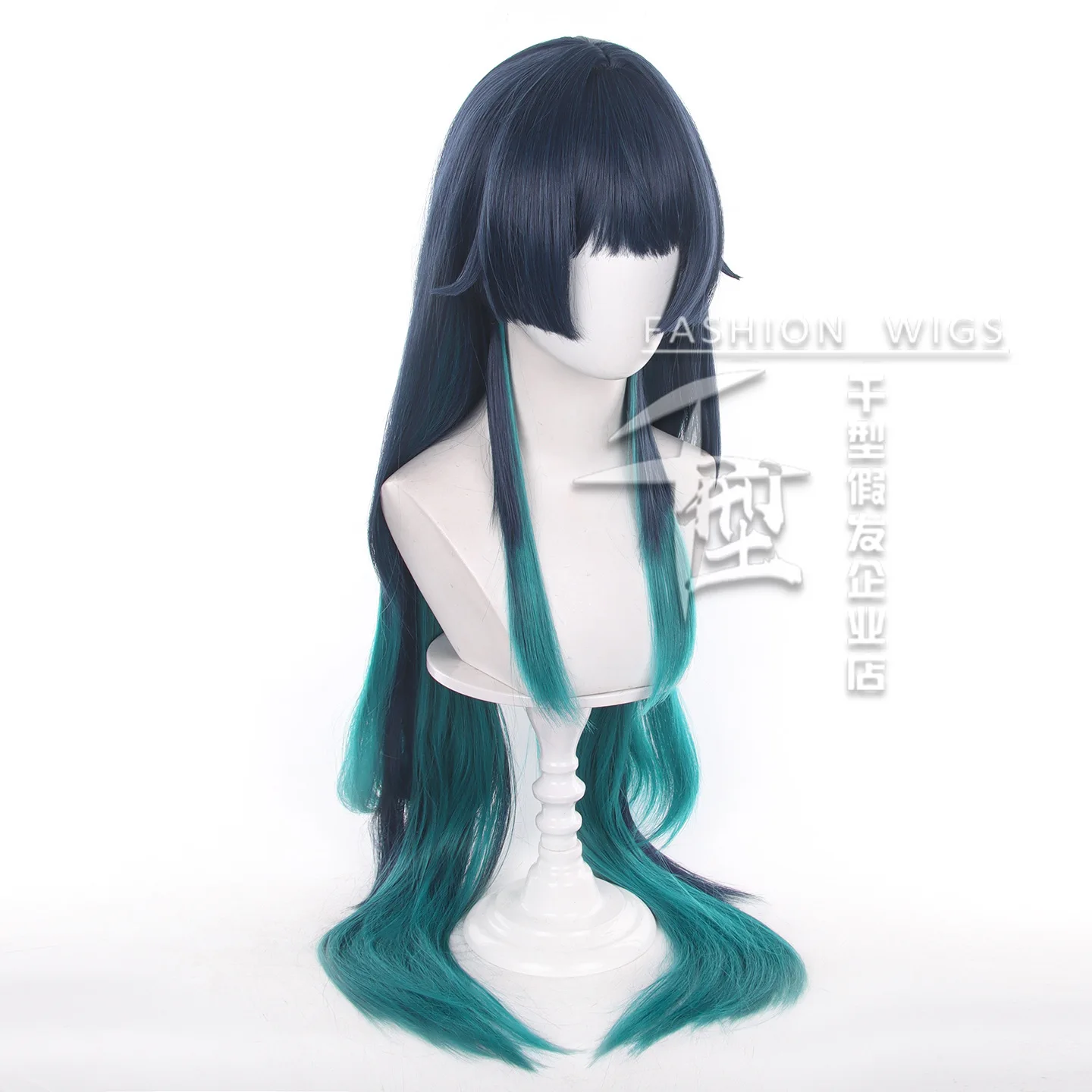 Game Genshin Impact Vodyanitsa Cosplay Wig Csoplay Green Purple Gradient Hair Comic Con Props Role Play Gift Halloween Party