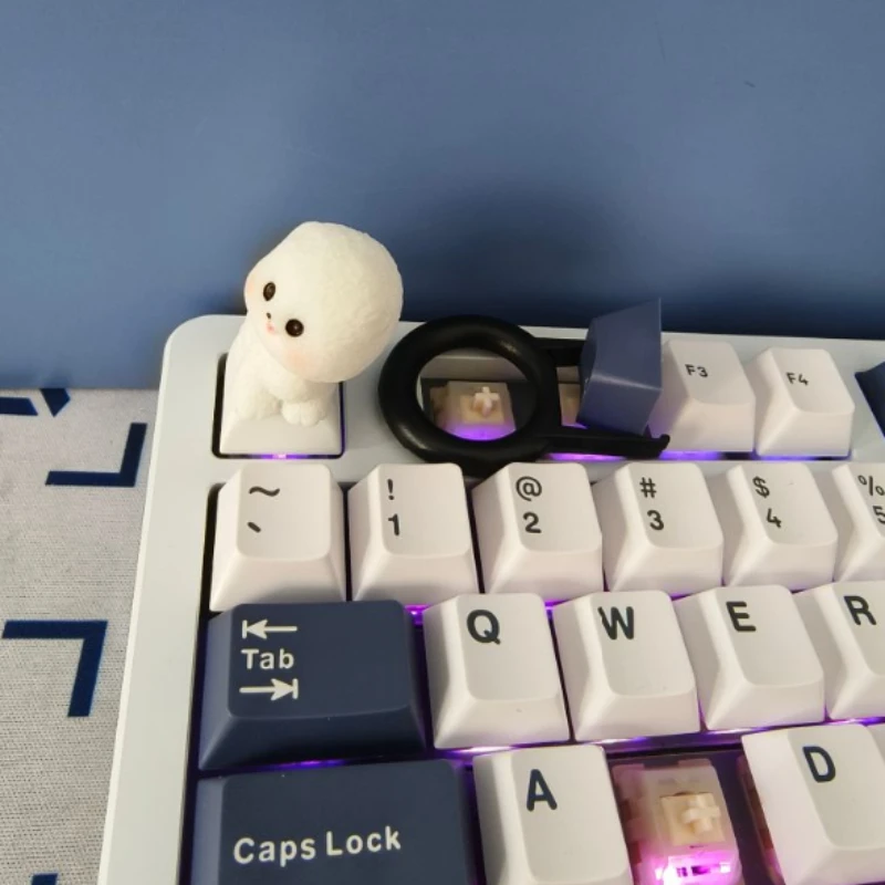 DIY Custom Keycap Cute Puppy Dog Q Version Animal Figure Artisan Keycaps for Mechanical Keyboard Key Caps PC Gamer Holiday Gifts