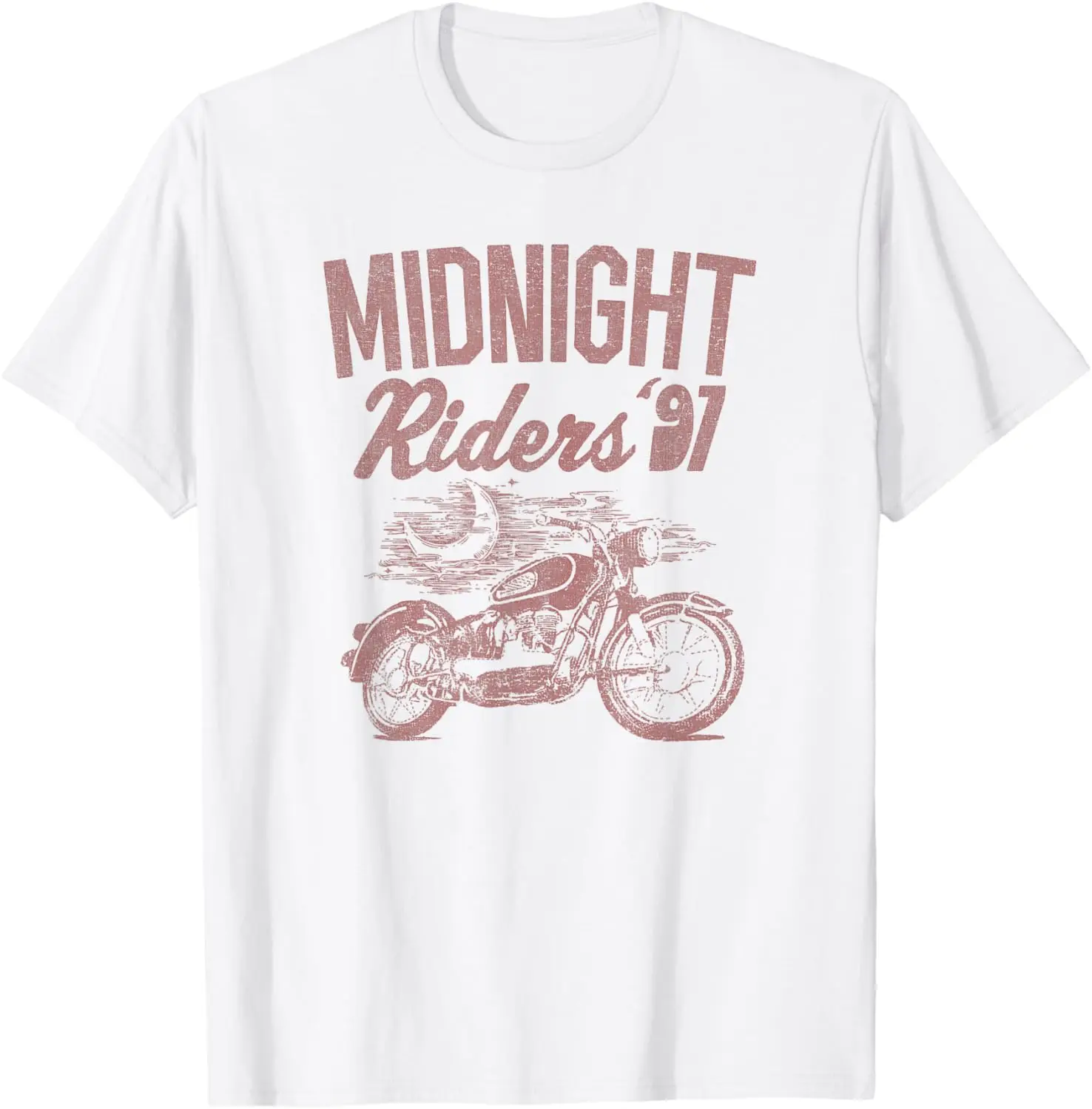 

Модная футболка Midnight Riders '91 с выцветшим текстом, мотоциклетная футболка