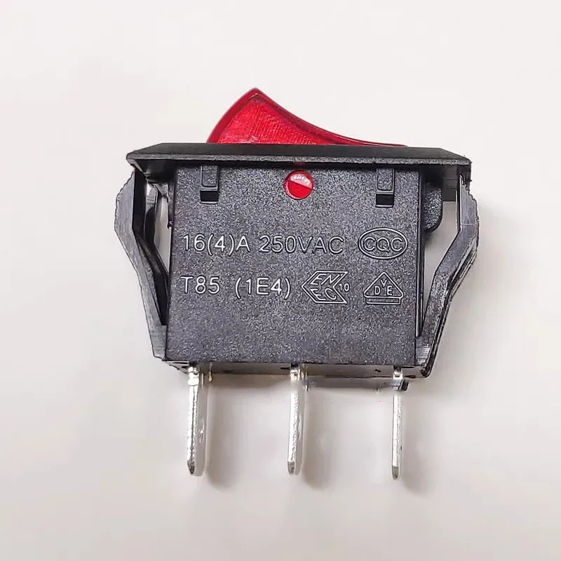 1~5pcs/lot Boat-shaped switch R-2-110-C5L-BR T85 switch with 3 pins and red light for heating function switch