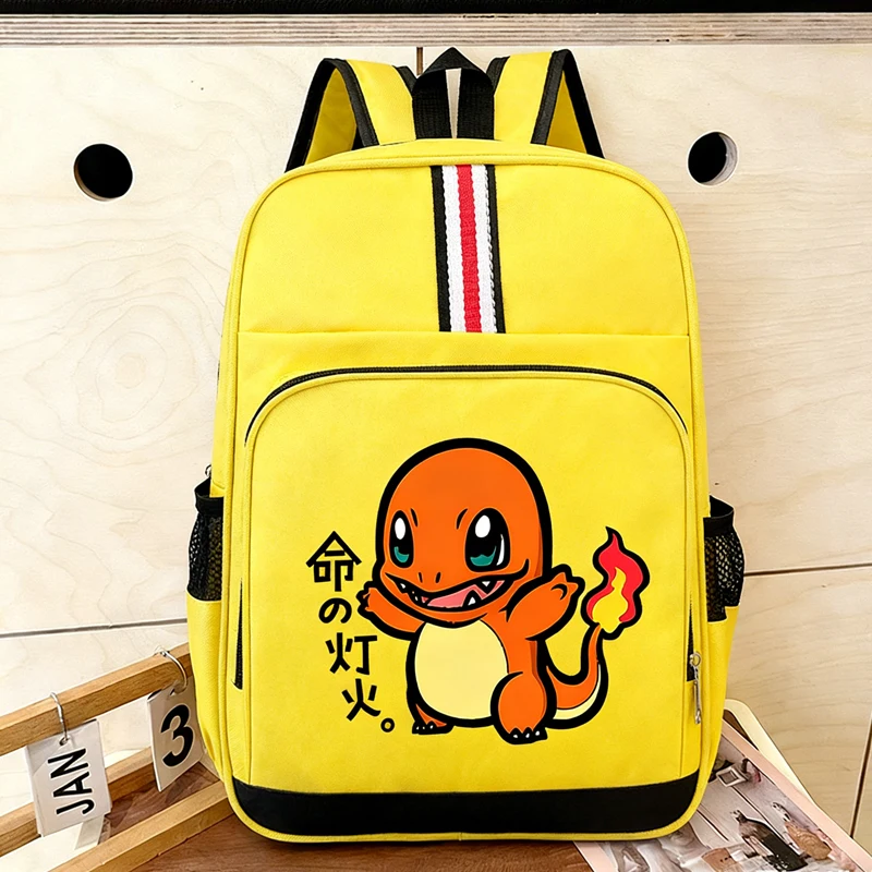 

Pokemon Backpacks Anime Pikachu Gengar Charmander Kindergarten Schoolbags Cartoon Boys Girls Large Capacity Shoulders Bags Gift