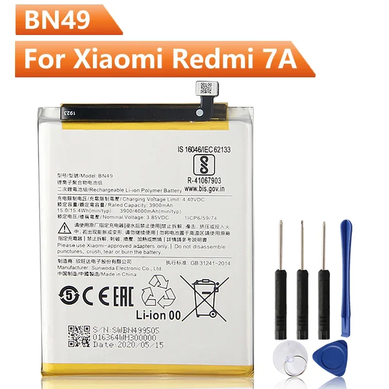 

NEW Replacement Battery BN49 For Xiaomi Redmi 7A Redmi7A 4000mAh