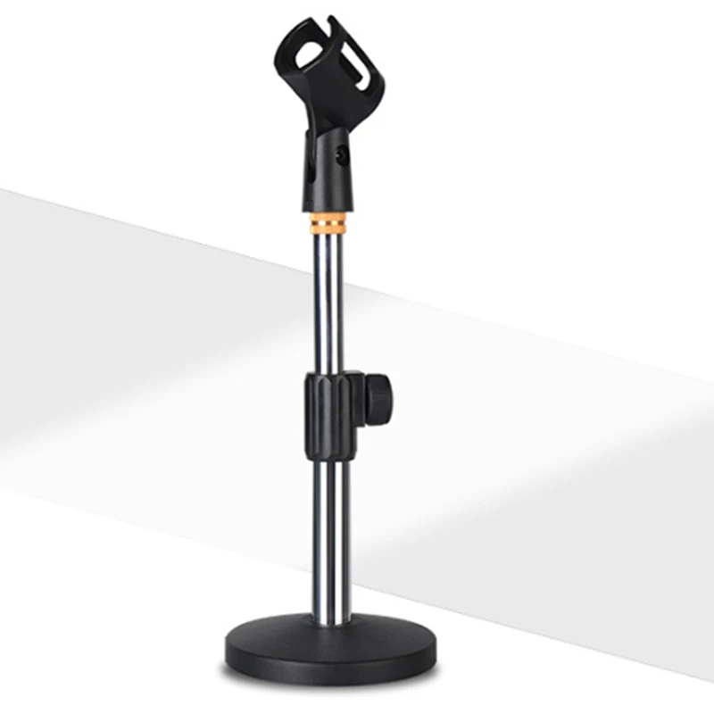 Professional Stage Microphone Pedestal Feet Stand Adjustable Desk Holder Speech Live Microphone Fixing Frame