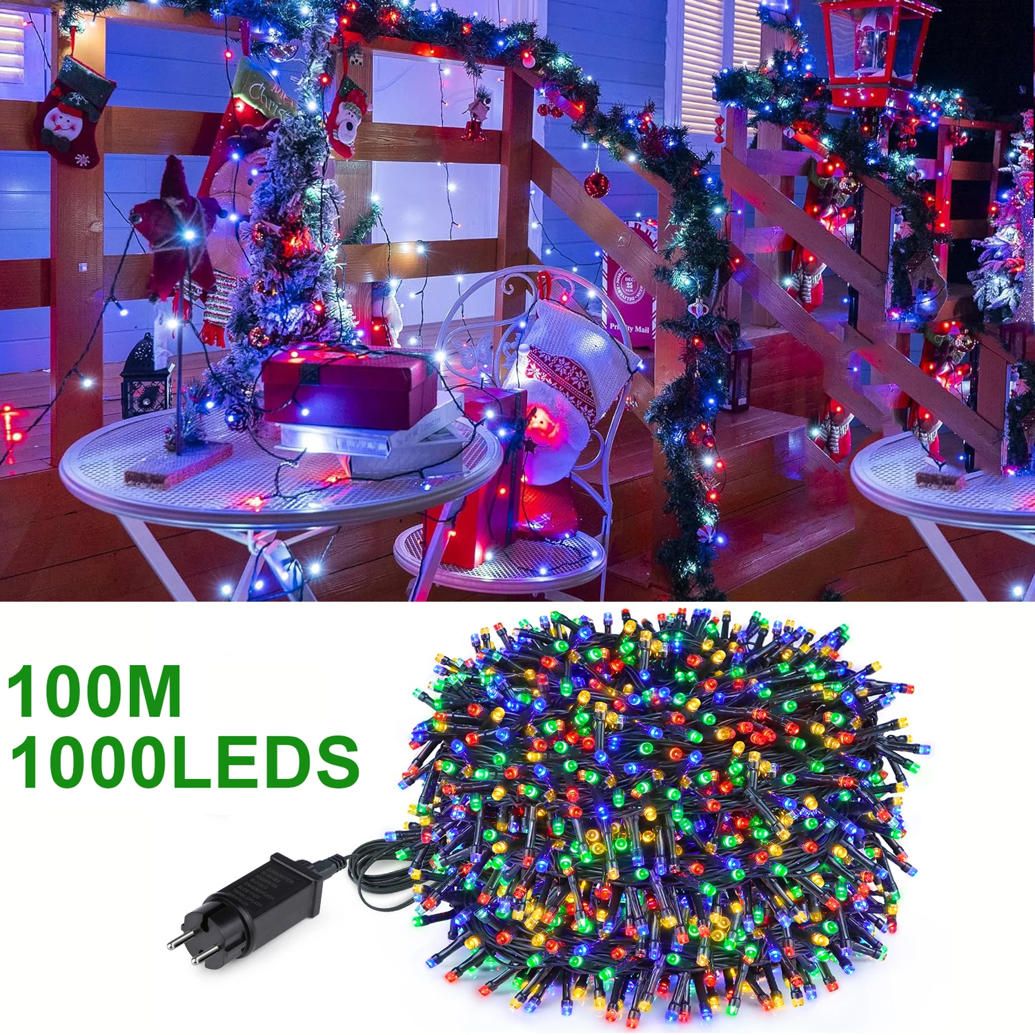 

New Led Twinkle Christmas Decoraiton Fairy String Lights AC220V 110V to Dc 24v Waterproof Outdoor 2025 Halloween Garden Light