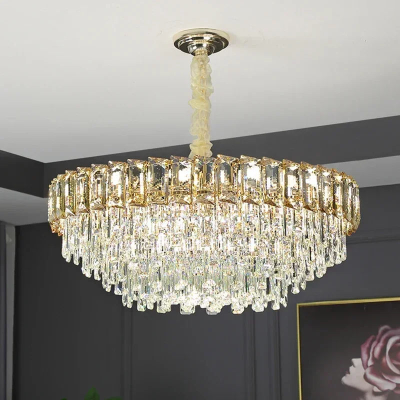 

Modern Lustre Crystal Led Chandeliers Lighting Living Dining Room Pendant Lights Home Decor Bedroom Gold Hanging Lamp Luminaire