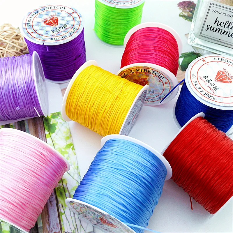 40m/Roll Elastic Crystal Beading Cord Line for Bracelet Stretch Thread String Necklace Line DIY Craft Sewing Jewelry Making Line