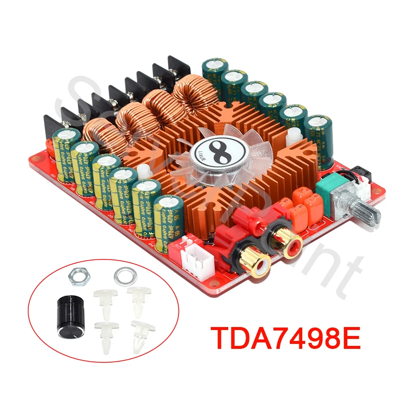 

Плата усилителя звука TDA7498E 2*160 Вт, двухканальная, 24 В, стерео, цифровой модуль усилителя мощности, поддержка одноканального