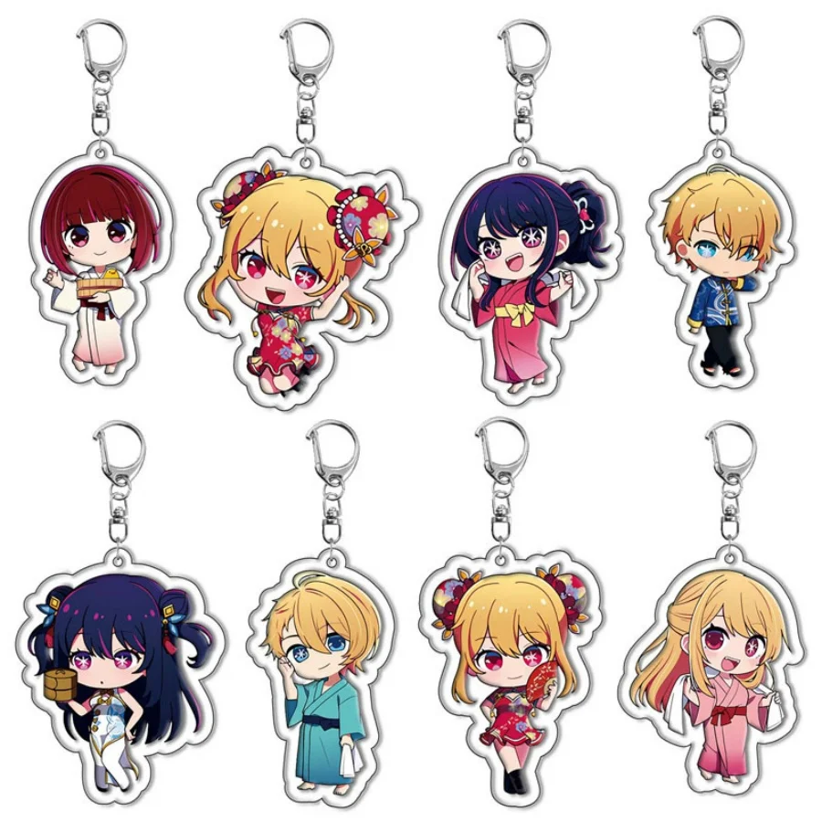 

Аниме Oshi no Ko акриловый брелок Ai Hoshino Ruby Hoshino брелок для ключей рюкзак Шарм двусторонний принт Коллекционный товар для фанатов