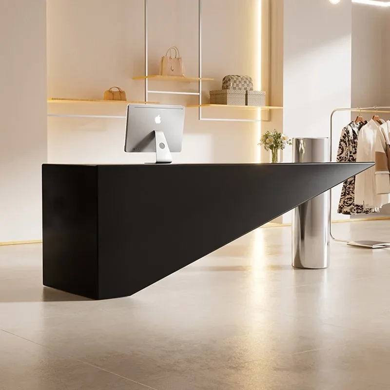 

Luxurious Office Desk Front Reception Counter Clothes Business Reseption Luxury Furniture Checkout Supermarket Retail Showcase