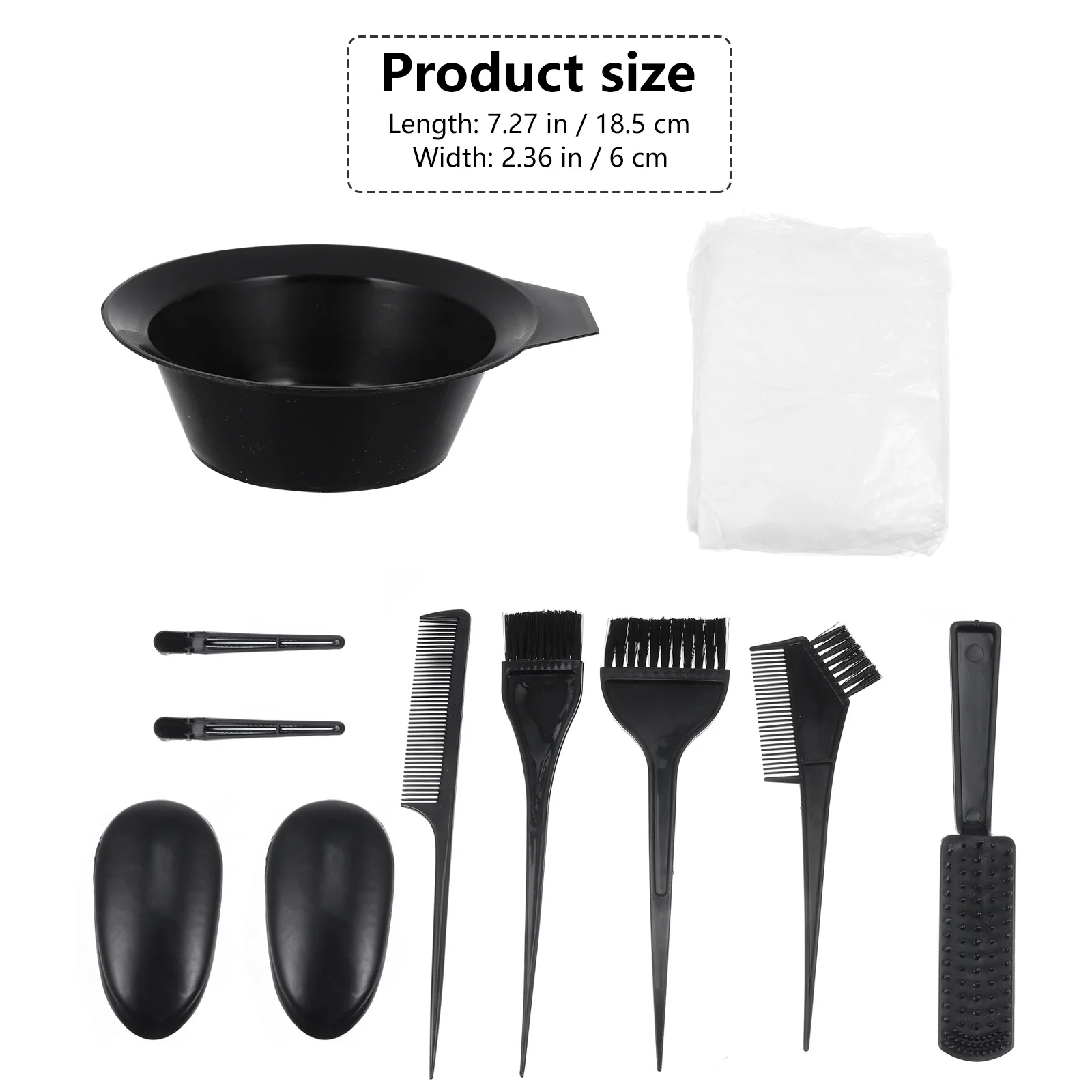 11Pcs Hair Dye Tools Set Coloring Supply Bowl Combs Clips Safe Durable Household Salon Hair Coloring Tool Kit Bowl - Image 5