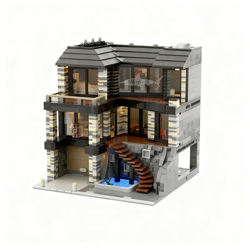 

3001PCS MOC Street View Villa Imperia Modular Building Model Custom Building Blocks Architecture DIY Assembly Display Gift Set