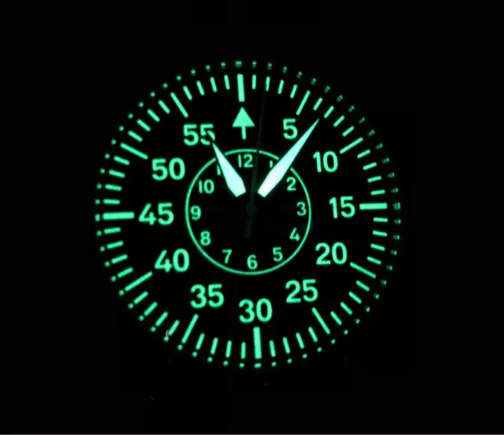 44mm Sapphire crystal  GEERVO no logo C3 luminous Japanese NH35A Automatic mechanical movement pilot men\'s watch 15-20