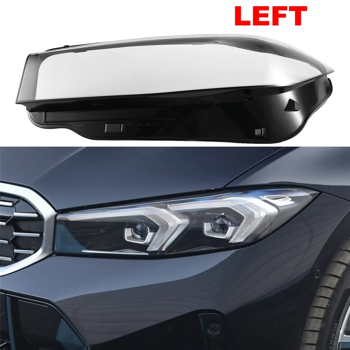 

Car Front Headlight Lens Cover for BMW 3 Series G20 G28 320I 330I 325Li 2023 Glass Auto Shell Head Light Lampshade Left