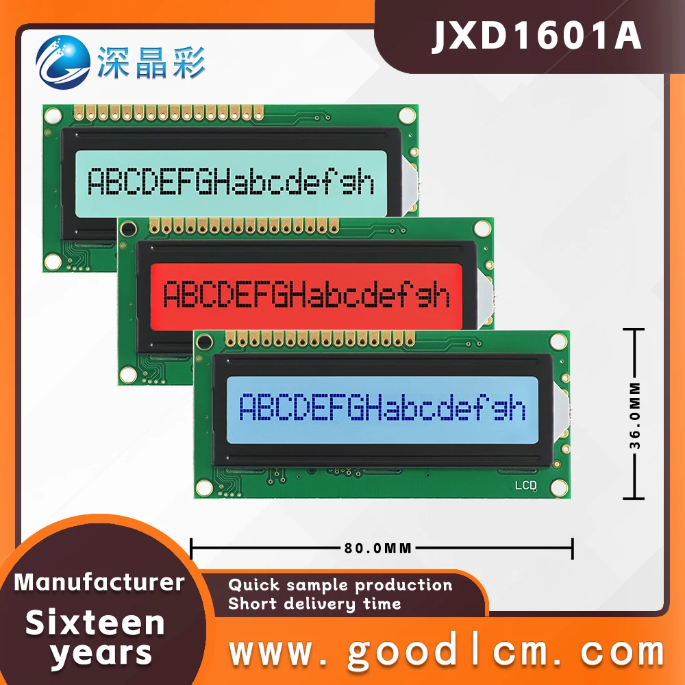 supply high strength character screen Russian langu dot matrix LCD display screen JXD1601A FSTN/STN LCM display module 3.3V/5.0V
