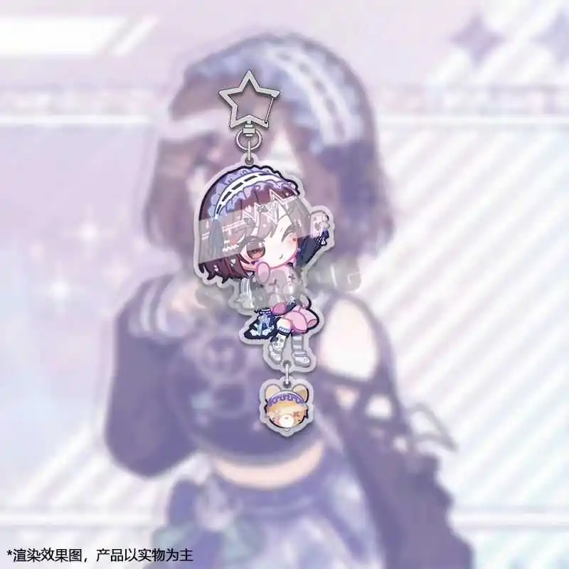 أنيمي سلسلة مفاتيح مصنوعة من الأكريليك على ظهره قلادة Yoisaki Kanade Asahina Mafuyu Akiyama Mizuki Shinonome Ena 25 Nightcord Project Sekai