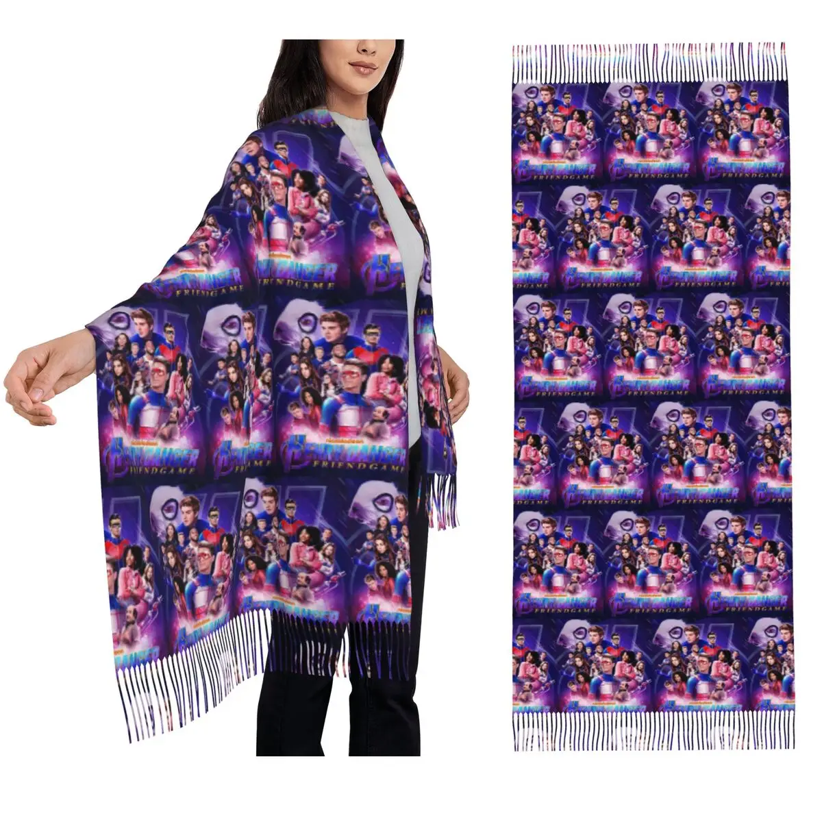 

Капитан Генри и детский шарф опасности, шарфы с кисточками, женские мягкие теплые шали и накидки, длинная осенне-зимняя шаль