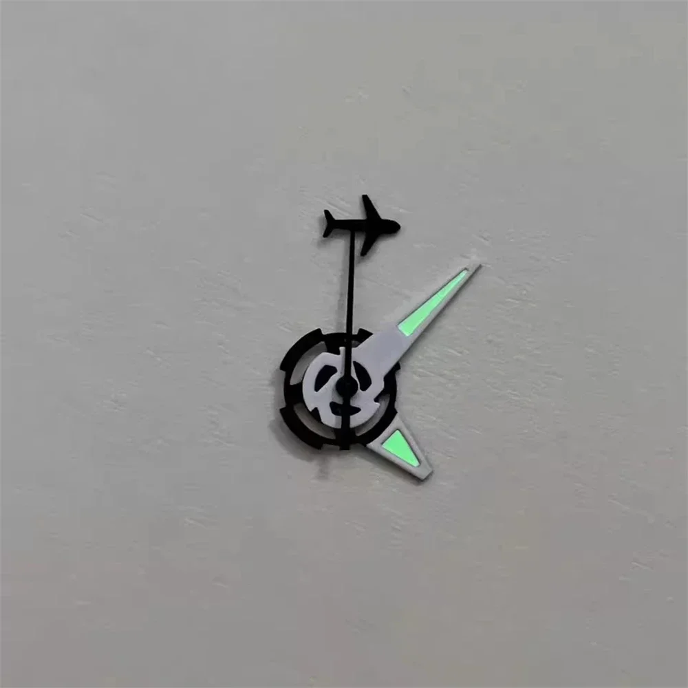 NIEUWE Creatieve Vliegtuig Vorm Horloge Handen Pointers voor NH35 NH36 4R 7S Beweging Horloge Accessoires NH35 Handen met Groene Lichtgevende