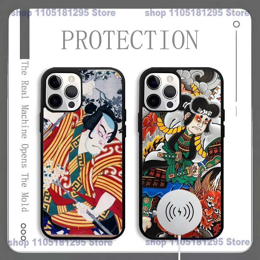 

Japan Ukiyo-e Samurai Sea Phone Case For iPhone 17,16,15,14,13,12,11,Pro,Max,Plus,Mini,SE4,E Magnetic Magsafe Wireless Charging