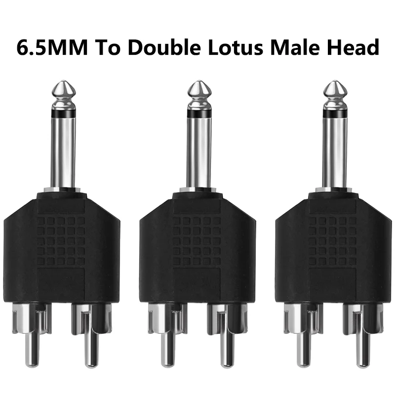 

5/20 шт. 2-полюсный разъем 6,35 мм на 2xRCA моно аудио конвертер никелированный двойной штекер RCA на 6,5 мм Штекерный разъем