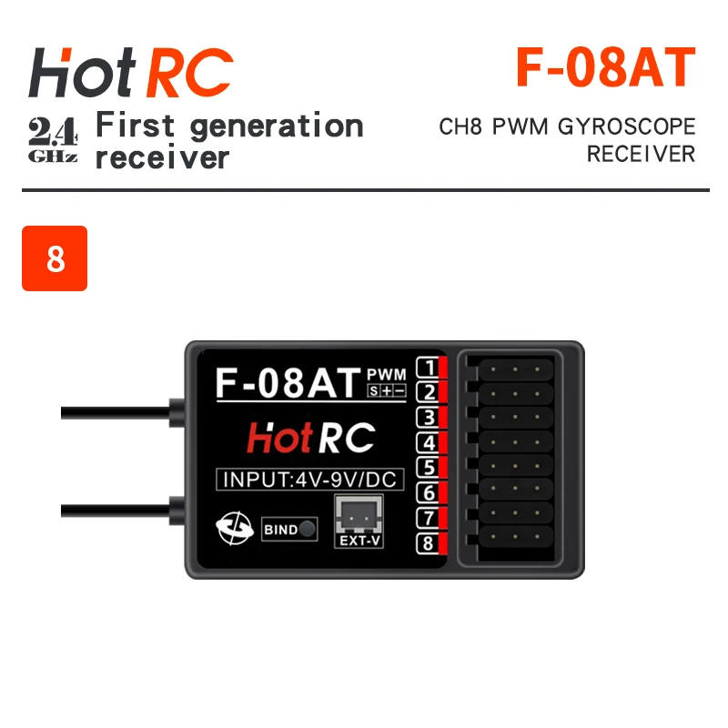 Приемники HOTRC 2,4 ГГц F-01A F-04A F-06A F-06AT F-08A SBUS-A Многоканальный для CT-4A CT-6A CT-8A HT-8A DS600 RC-передатчика