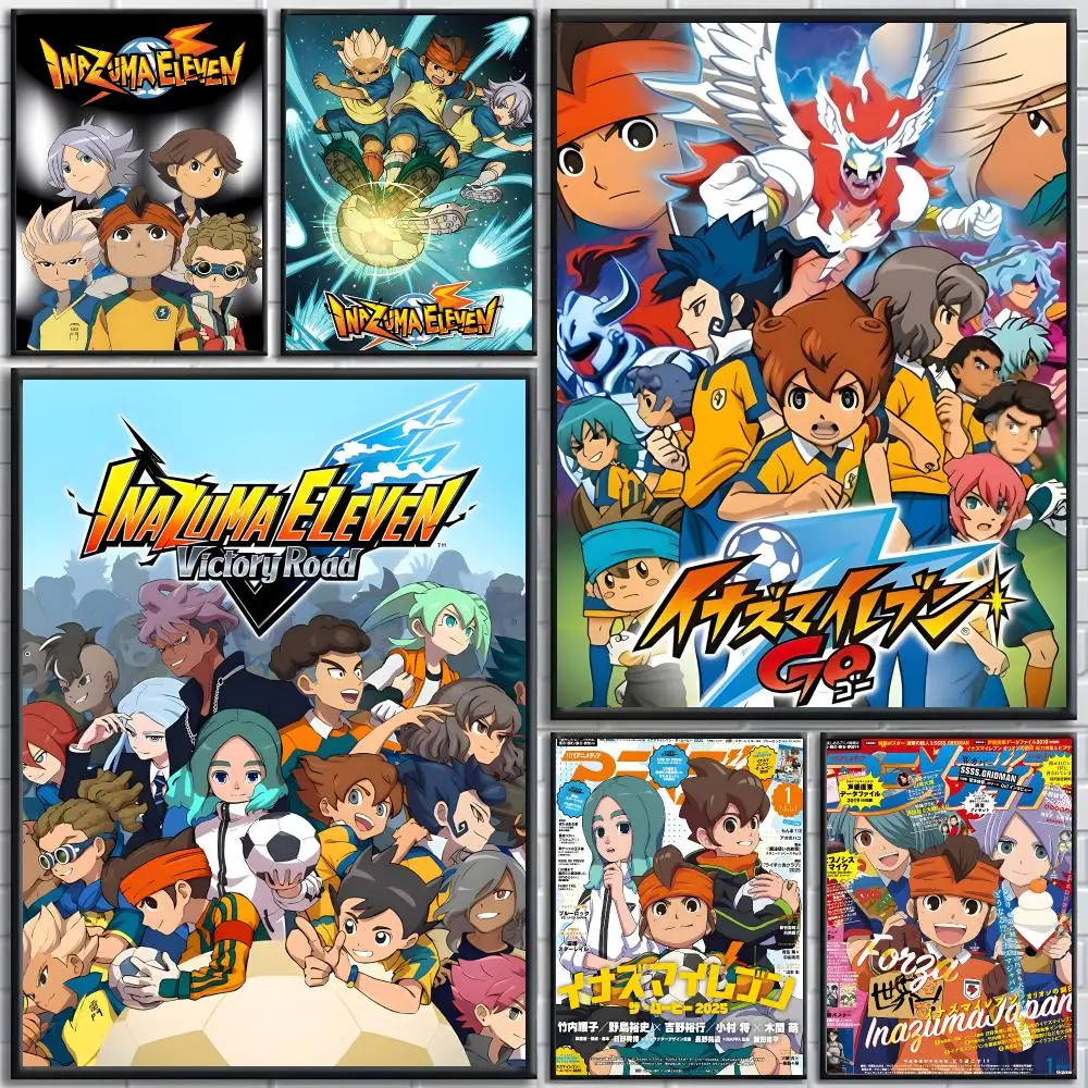 I-Inazuma Eleven Poster posters for bedrooms and living rooms high definition cartoon movie-themed wall art.