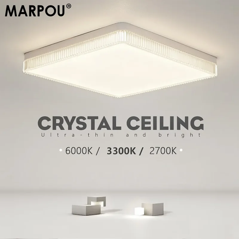 

MARPOU Square LED Ceiling Lights Indoor Lighting Modern Home Decoration Ceiling Light Fixtures for Bedroom Living room lights