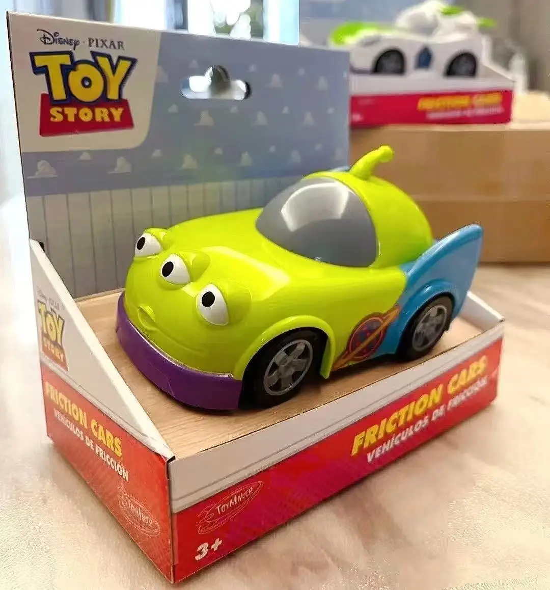 Disney Toy Story Buzz Lightyear Woody Jessie Rex Alien modelo de dibujos animados inercial Pull-back coche de rueda libre colección de juguetes regalo para niños