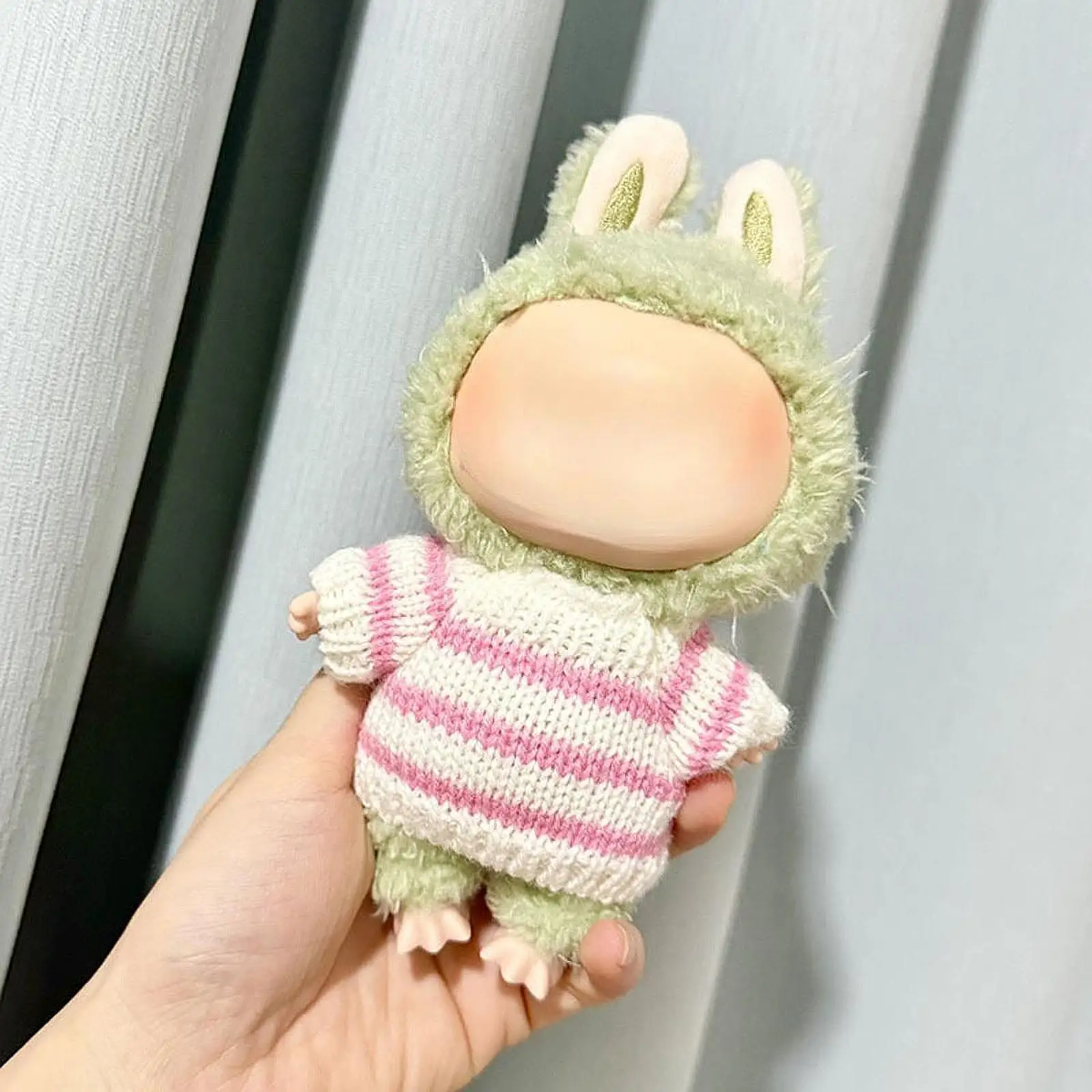 

DIY Doll Outfit Crewneck Tee for Kids Birthday Gift, 17cm Doll Dress Up