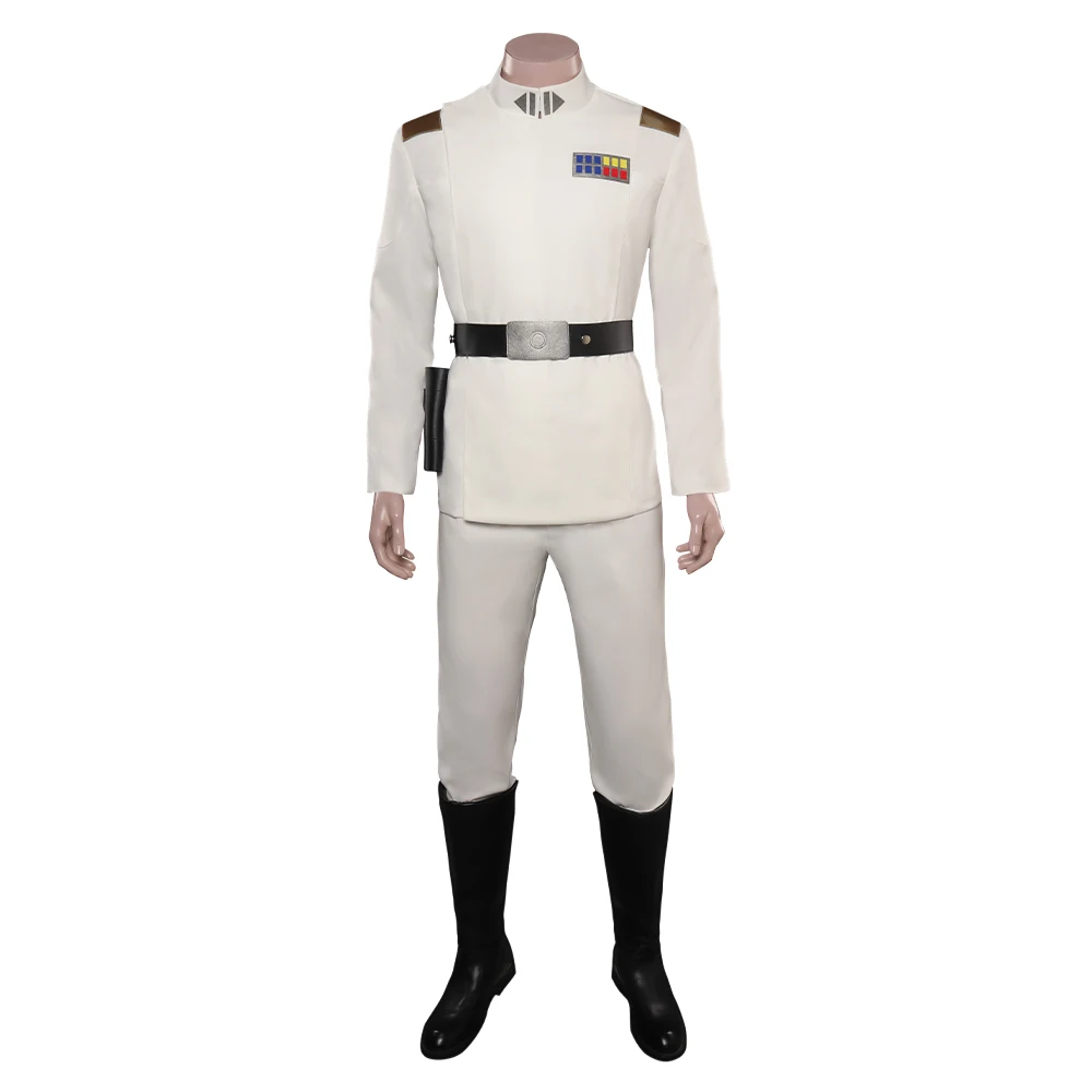 Male Thrawn Cosplay Costume Coat Pants Uniform Battle Space Movie Grand Cos Admiral Outfits Halloween Party Roleplay Suit